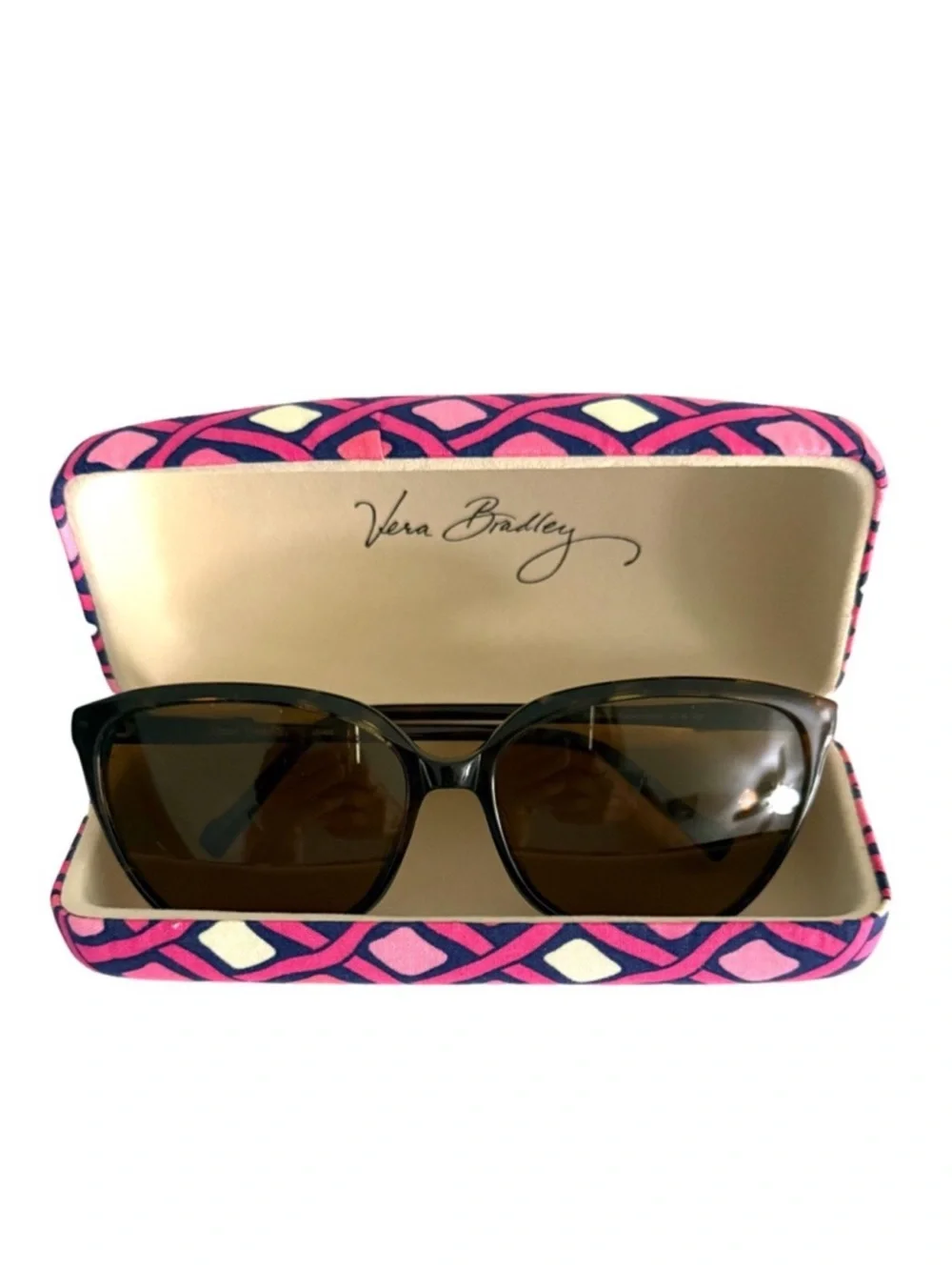 Vera Bradley Sidney Bohemian Blooms Sunglasses & Case Light Distance Prescriptio